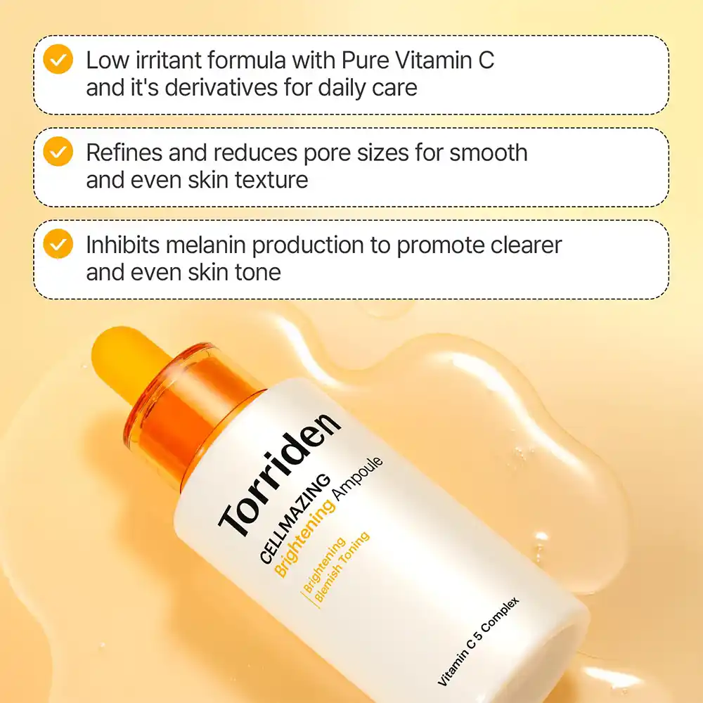 سرم روشن کننده ویتامین سی توریدن Torriden Cellmazing Brightening Ampoule