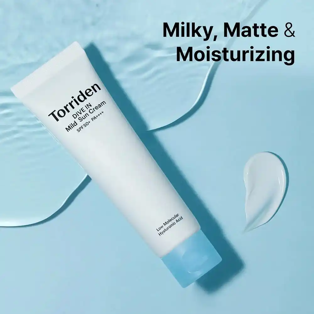کرم ضد آفتاب فیزیکی مرطوب کننده و آبرسان توریدن Torriden Dive in Mild Sun Cream SPF50 60ml 4