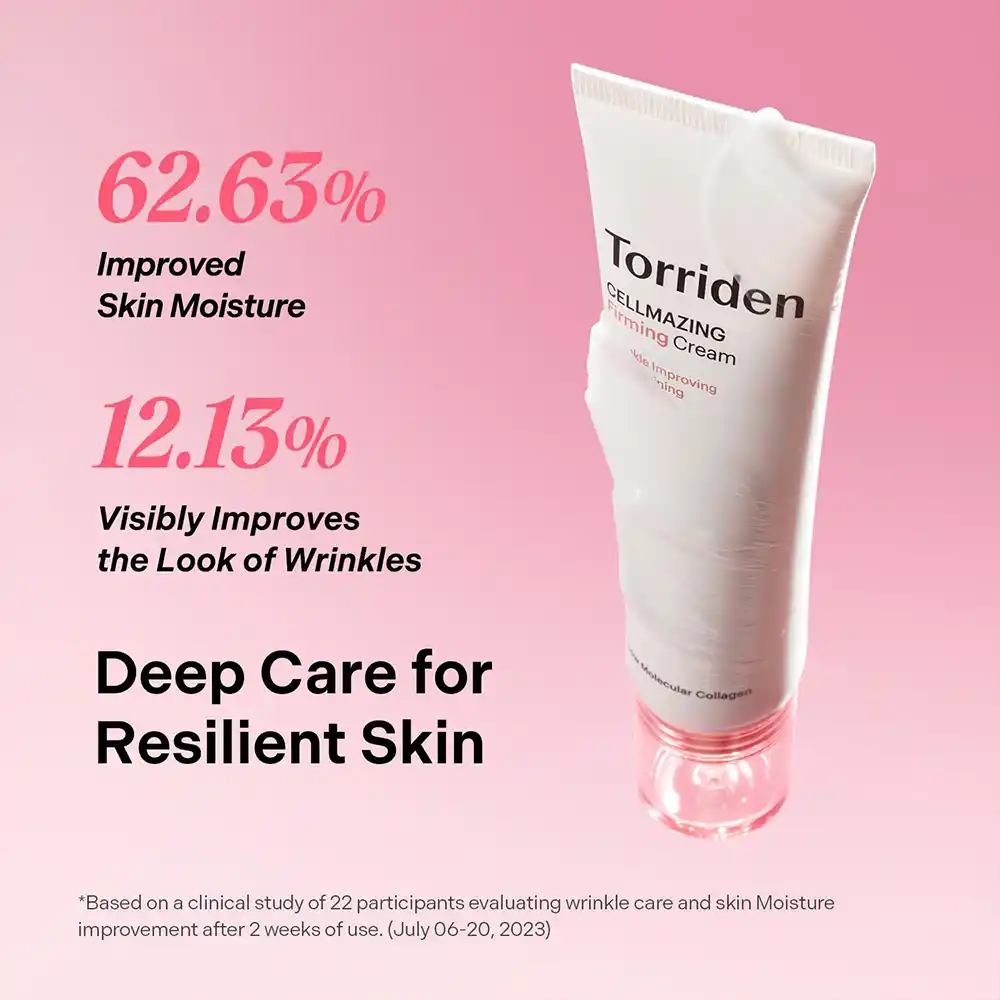 کرم ضد چروک و جوانساز کلاژن ریزمولکولی توریدن Torriden Cellmazing Firming Cream 4