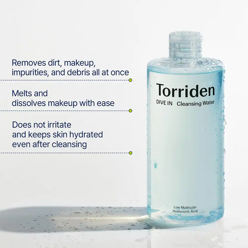 میسلار واتر آبرسان هیالورونیک اسید توریدن Torriden Dive In Low Molecular Hyaluronic Acid Cleansing Water
