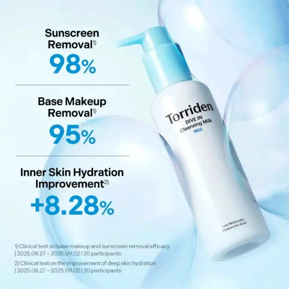 شوینده میلکی توریدن Torriden Dive In Cleansing Milk آبرسان و پاک کننده ملایم پوست