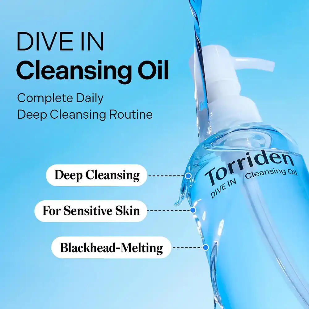 شوینده روغنی توریدن Torriden DIVE IN Cleansing Oil پاک کننده منافذ و آبرسان پوست