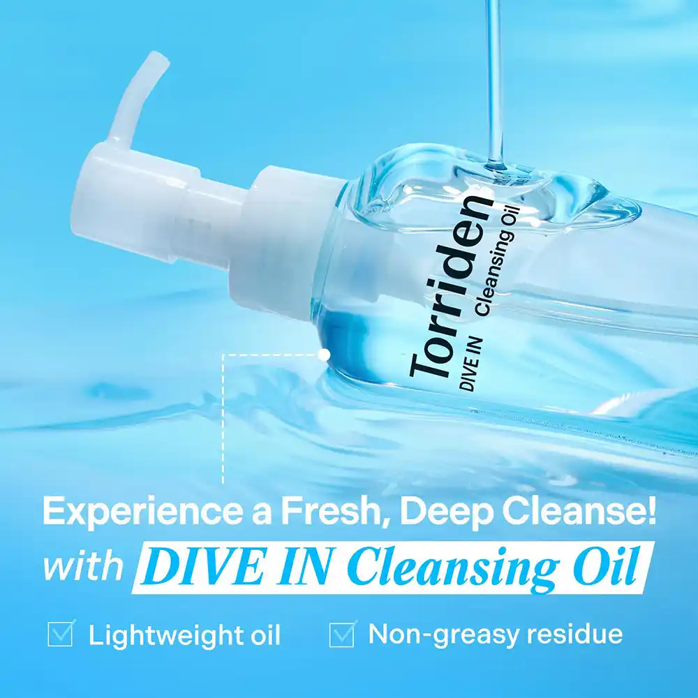 شوینده روغنی توریدن Torriden DIVE IN Cleansing Oil پاک کننده منافذ و آبرسان پوست