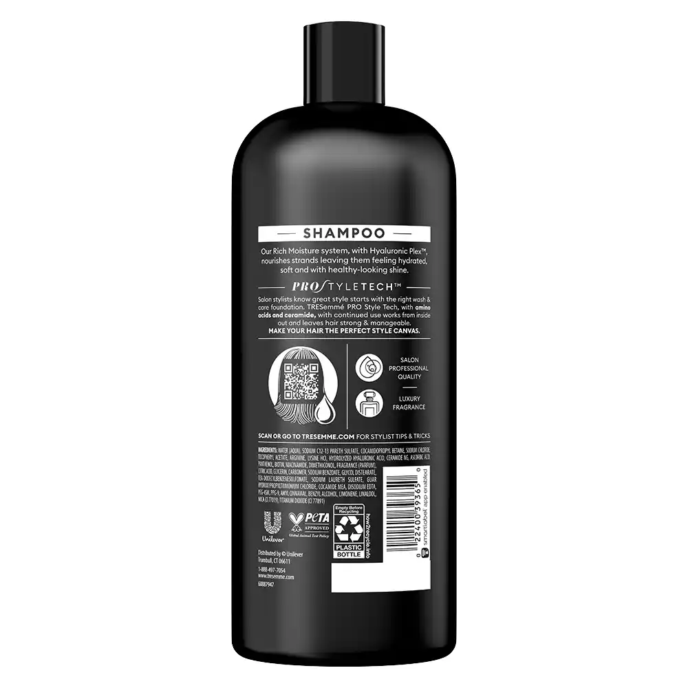 شامپو آبرسان موهای خشک و آسیب دیده ترزمه ترزمی TRESemme Rich Moisture Shampoo 828ml 4