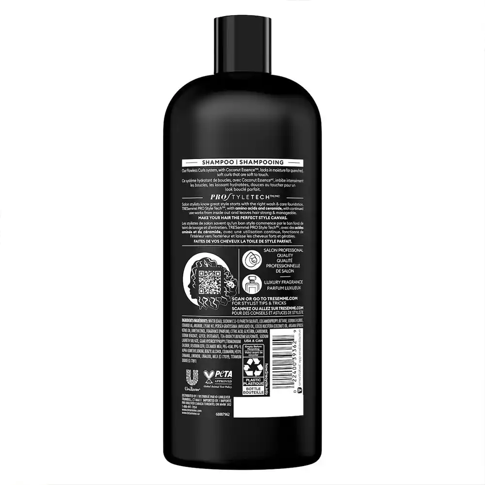 "شامپو آبرسان "شامپو آبرسان موهای فر لیبل سبز ترزمی ترزمه ترسمی TRESemme Flawless Curls S