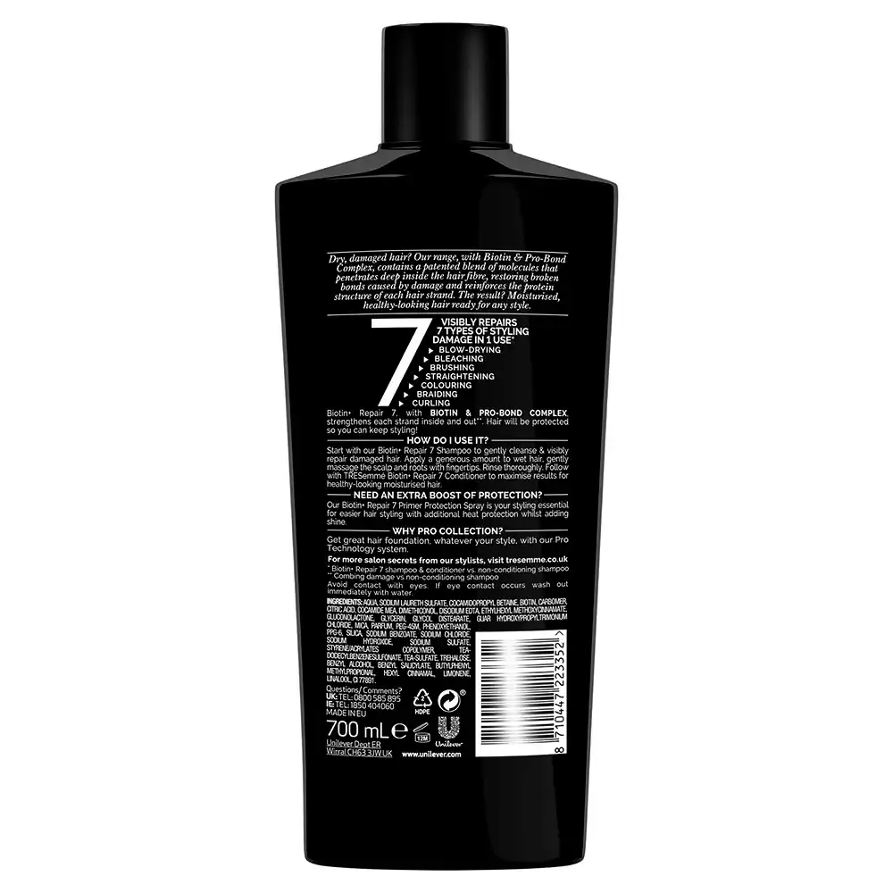 شامپو ترمیم کننده ترزمی Tresemme Repair & Protect 7 Shampoo برای موهای آسیب دیده
