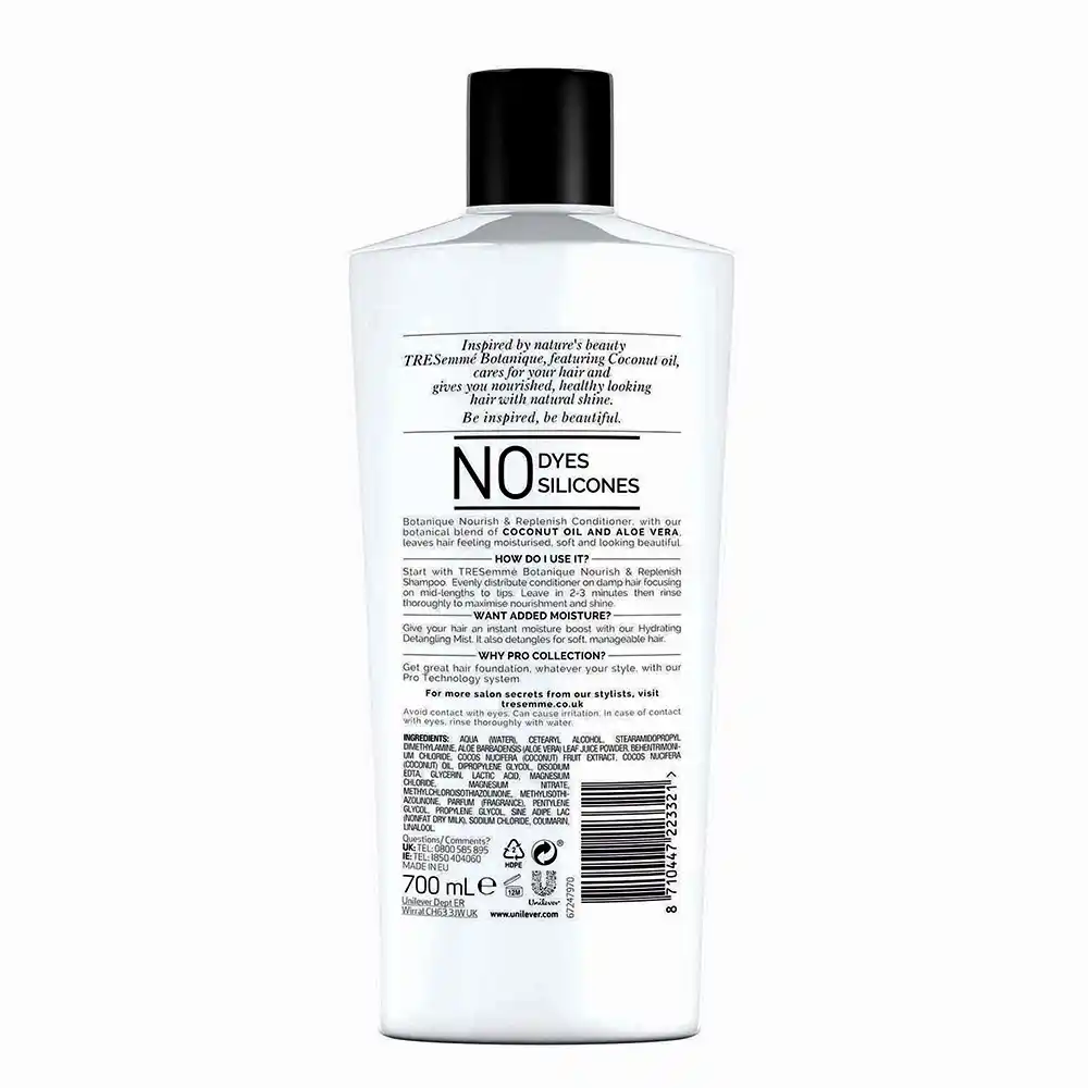 نرم کننده مو ترزمه Botanique روغن نارگیل و آلوئه ورا 700ml | TRESemmé Botanique Coconut Aloe Conditioner