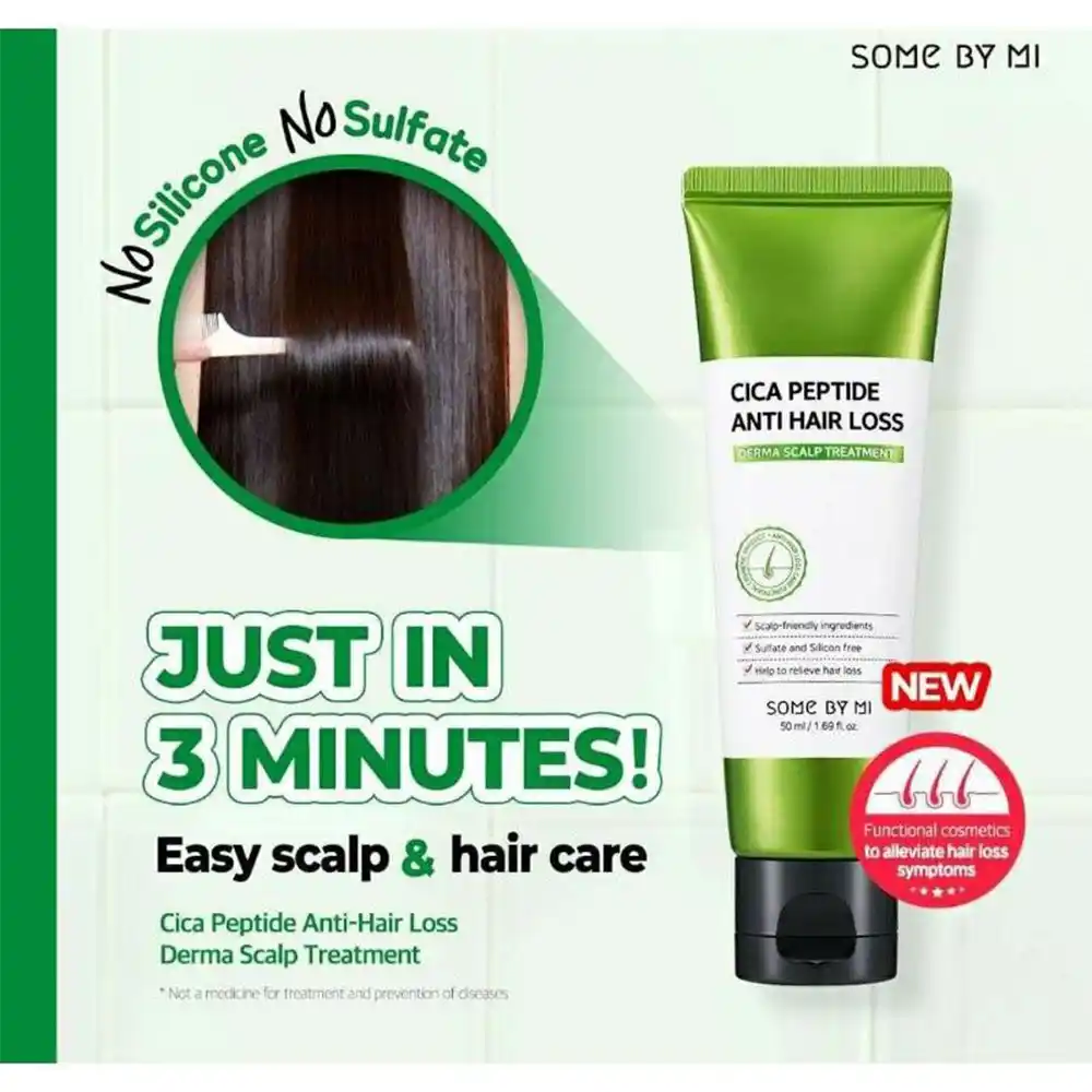 ماسک مو ضد ریزش تقویت کننده سیکا پپتاید سام بای می SOME BY MI CICA Peptide Anti Hair Loss Scalp Treatment 50ml