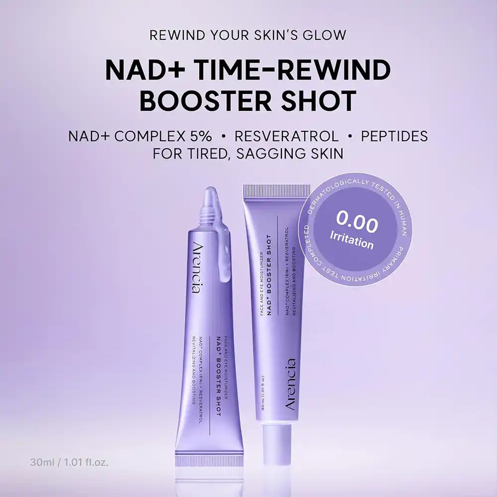 بوستر شات آرنسیا Arencia NAD+ Serum Booster Shot 30ml ضد چروک، جوانساز و آبرسان دور چشم و صورت