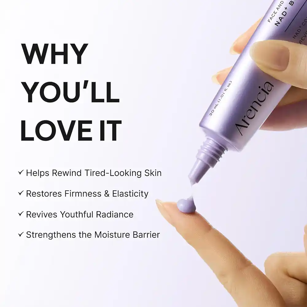 بوستر شات آرنسیا Arencia NAD+ Serum Booster Shot 30ml ضد چروک، جوانساز و آبرسان دور چشم و صورت