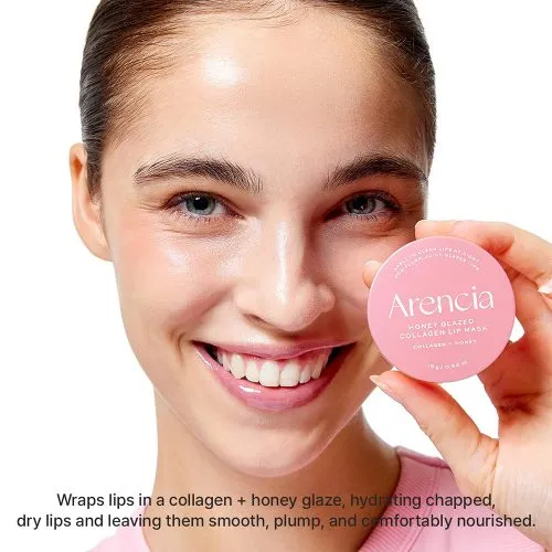ماسک لب عسل و کلاژن آرنسیا مرطوب کننده و ترمیم کننده لب های خشک و ترک خورده Arencia Honey Glazed Collagen Lip Mask