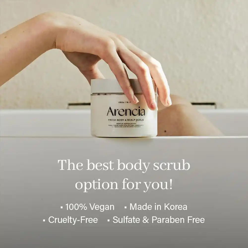 سکراب کف سر و بدن سوسن و نعناع آرنسیا Arencia Fresh Cloud Sea Salt Body Scalp Scrub Mint