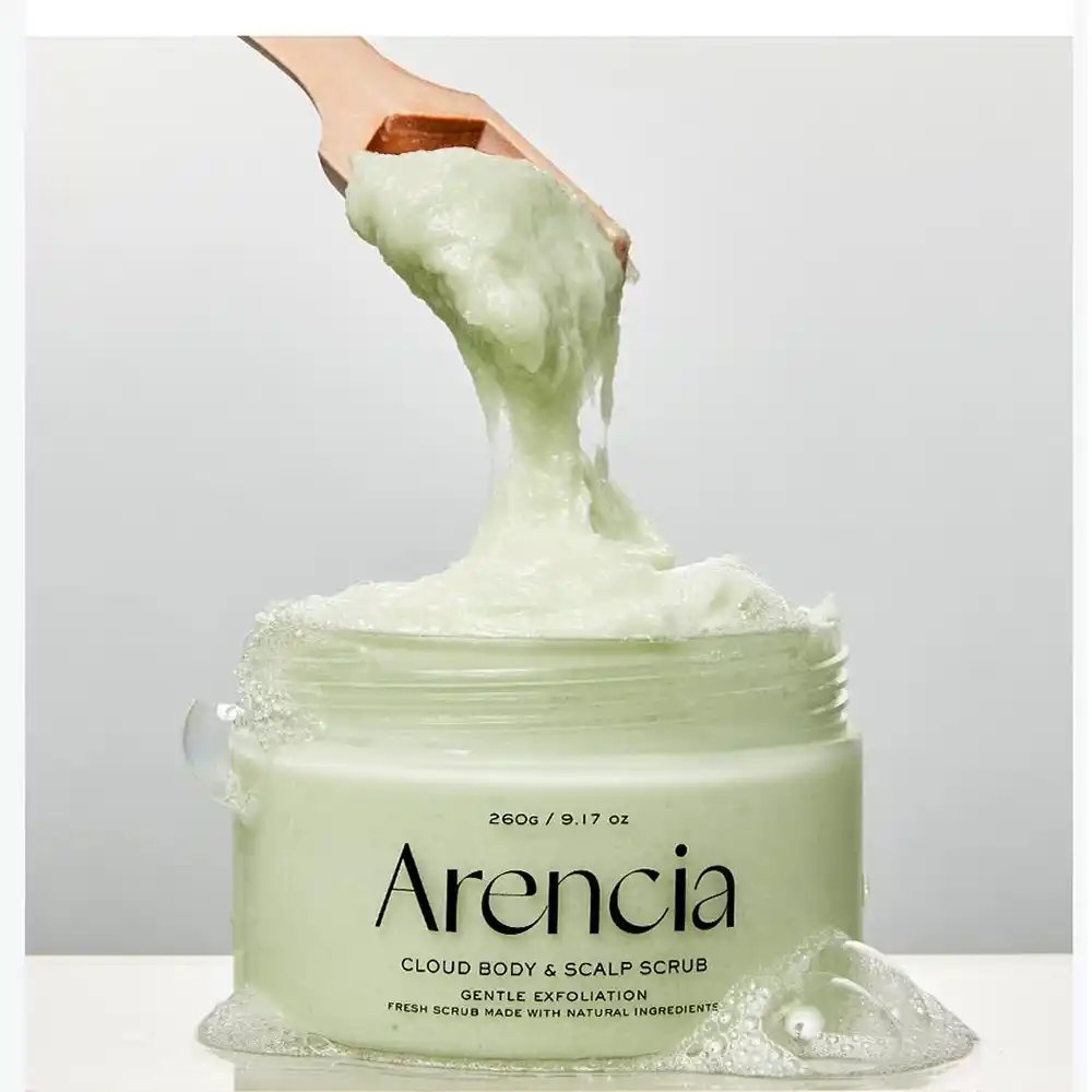 اسکراب کف سر و بدن آرنسیا صورتی Arencia Fresh Cloud Sea Salt Body Scalp Scrub Pink