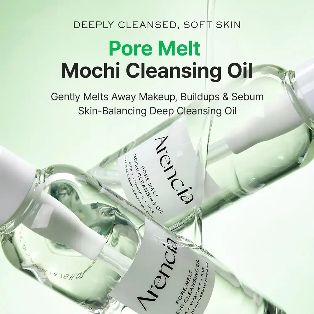شوینده روغنی موچی آرنسیا Arencia Pore Melt Mochi Cleansing Oil | پاک‌کننده آرایش، منافذ و چربی پوست