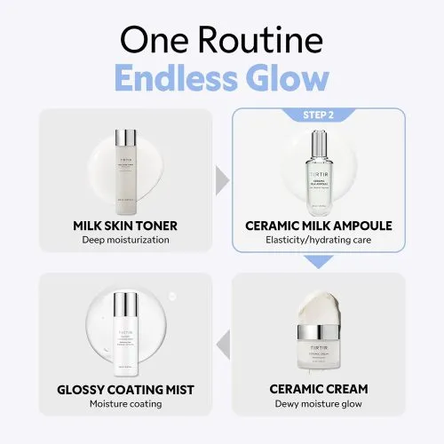 مپول سراماید میلک تیر تیر درخشان کننده و مرطوب کننده TIRTIR Ceramic Milk Ampoule