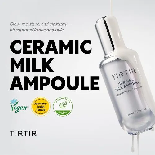 مپول سراماید میلک تیر تیر درخشان کننده و مرطوب کننده TIRTIR Ceramic Milk Ampoule