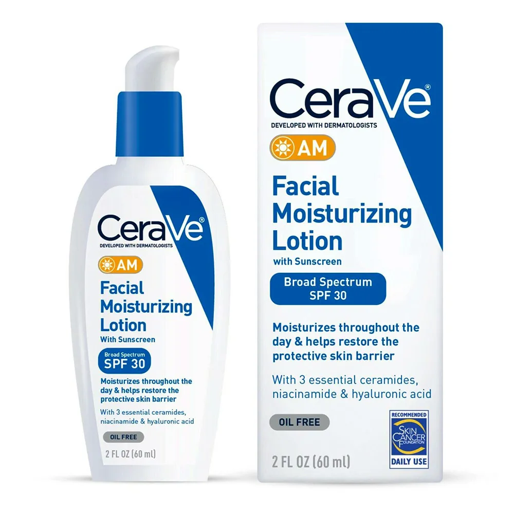 لوسیون مرطوب کننده روز SPF30 سراوی CeraVe AM Facial Moisturizing Lotion SPF30 Oil Free 60m لوسیون مرطوب کننده روز SPF30 سراوی CeraVe AM Facial Moisturizing Lotion SPF30 Oil Free 60m