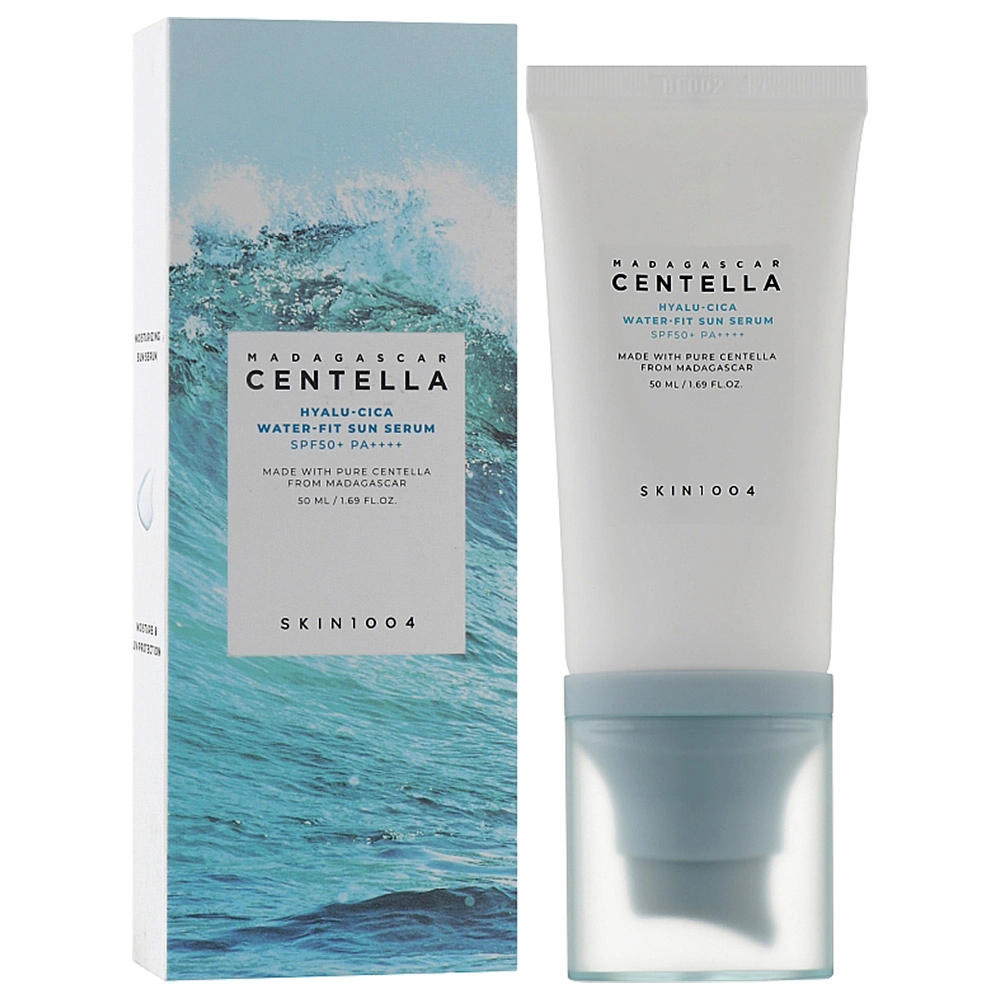 سرم ضدآفتاب هیالو سیکا اسکین 1004 مناسب انواع پوست Skin1004 Madagascar Centella Hyalu cica Water fit Sun Serum 50ml