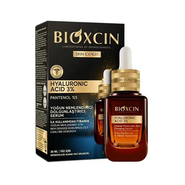 سرم آبرسان بیوکسین Bioxcin حاوی هیالورونیک اسید و پانتنول حجم ۳۰ میل اصل