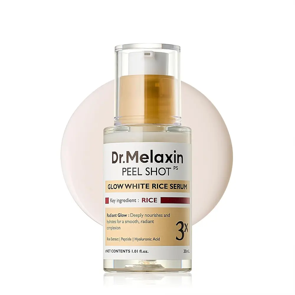 drmelaxin peel shot glow rice serum image