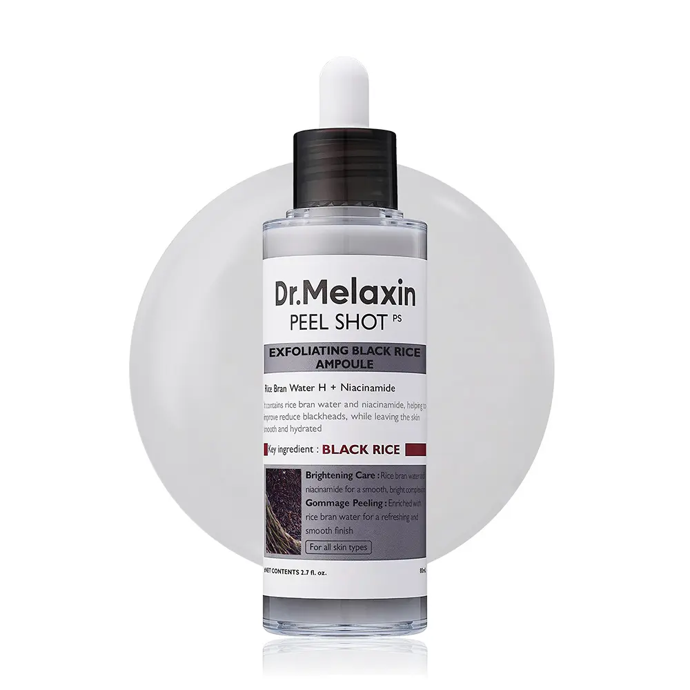 drmelaxin peel shot exfoliant black rice peeling ampoule image
