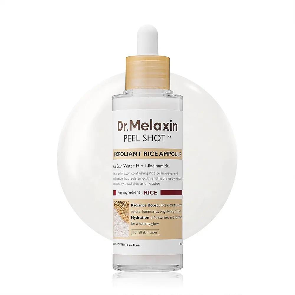 drmelaxin peel shot glow white rice peeling ampoule image