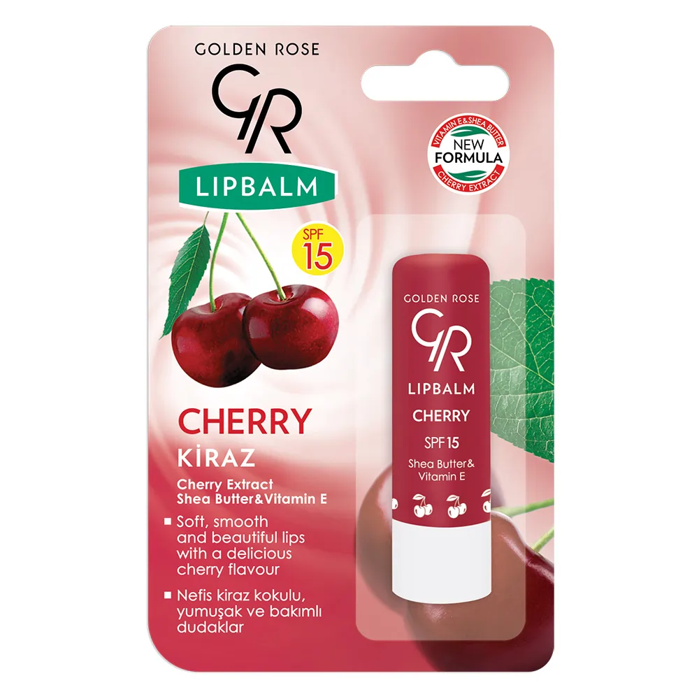 golden rose lip balm cherry spf 15 image