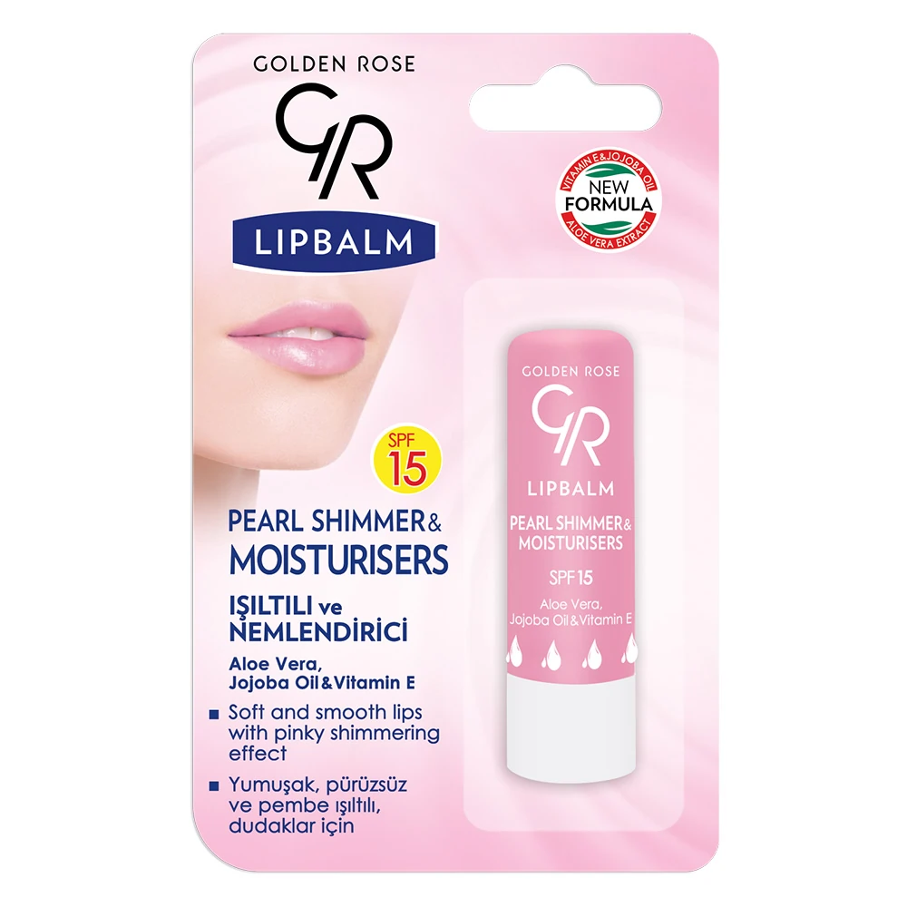 golden rose lip balm pearl shimmer moisturizers spf 15 image