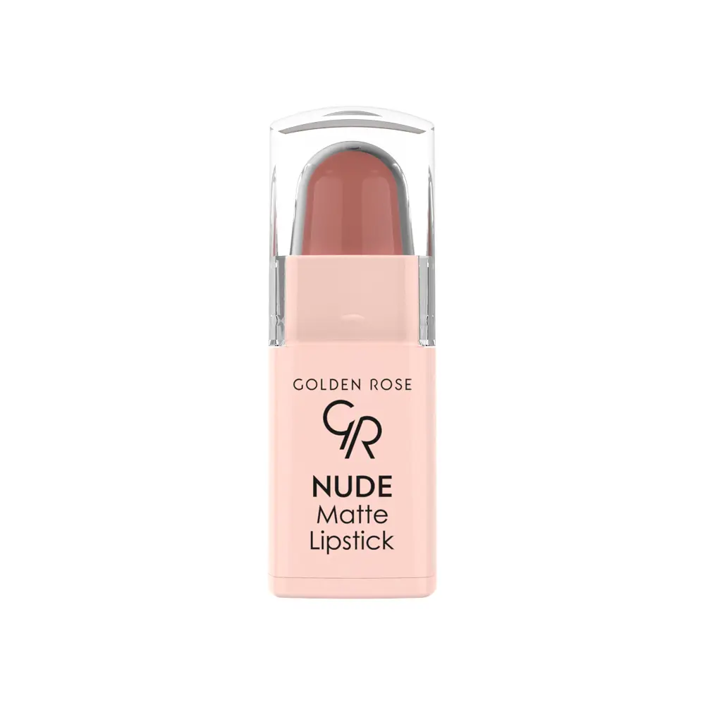 golden rose nude matte lipstick mini image