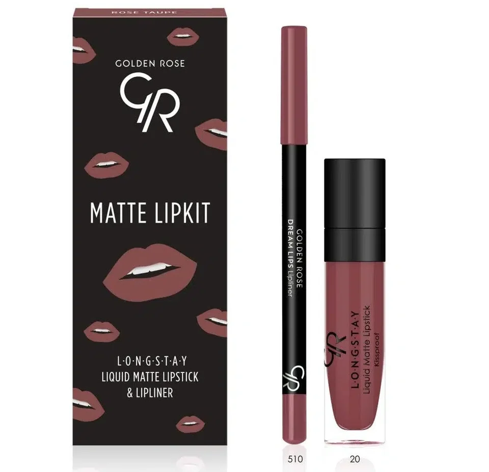 golden rose matte lipkit rose taupe image