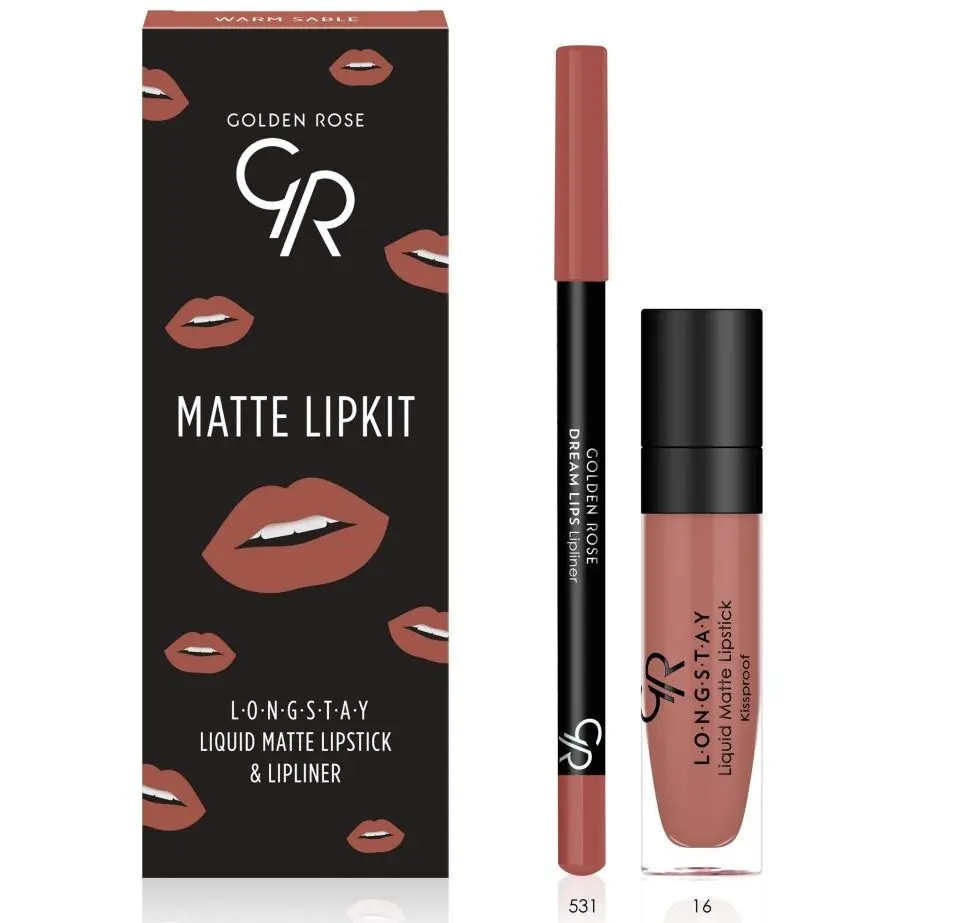 golden rose matte lip kit warm sable image
