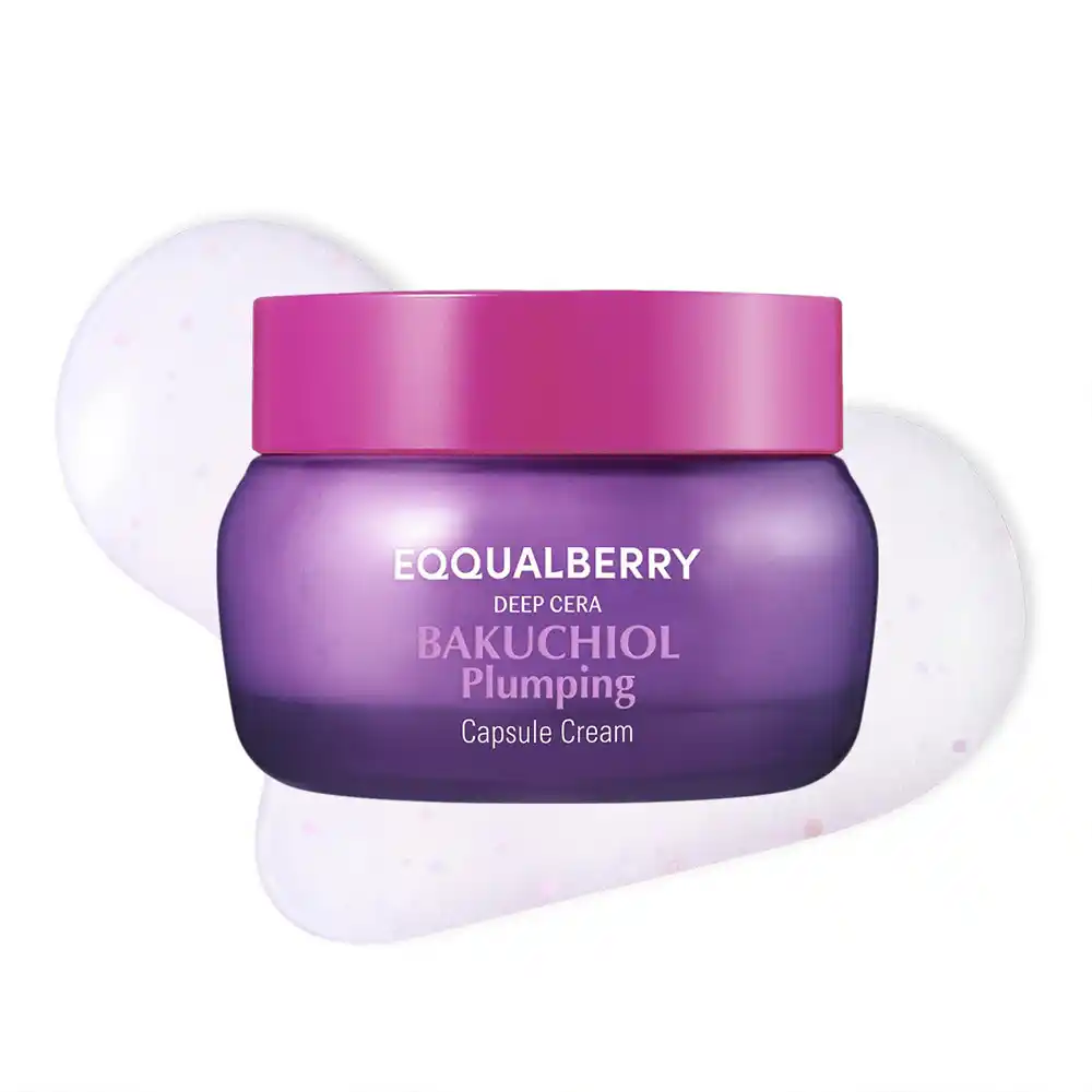 کرم کپسولی باکوچیول اکوال بری EQQUALBERRY Bakuchiol Plumping Capsule Cream ضد چروک و جوانساز کرهای 50ml با 5 نوع کلاژن و سرامید کرم کپسولی باکوچیول اکوال بری EQQUALBERRY Bakuchiol Plumping Capsule Cream ضد چروک و جوانساز کرهای 50ml با 5 نوع کلاژن و سرامید