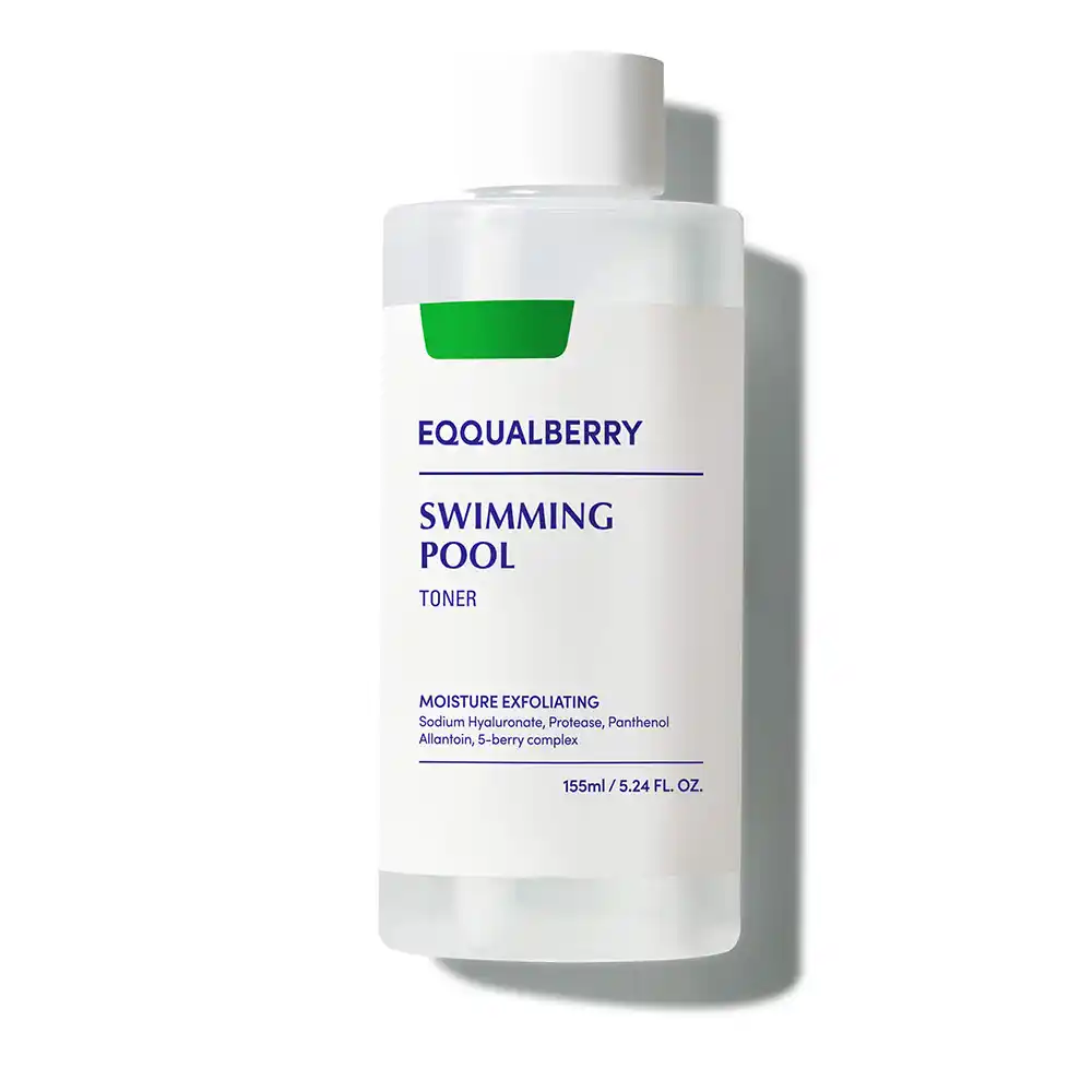 تونر آبرسان و تسکیندهنده اکوال بری EQQUALBERRY Swimming Pool Toner کرهای لایهبردار ملایم با آنزیم پروتئاز و هیالورونیک اسید برای پوست حساس تونر آبرسان و تسکیندهنده اکوال بری EQQUALBERRY Swimming Pool Toner کرهای لایهبردار ملایم با آنزیم پروتئاز و هیالورونیک اسید برای پوست حساس