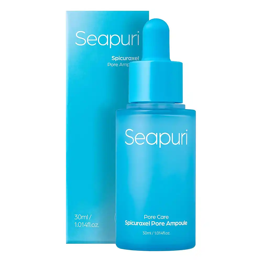 آمپول کنترل منافذ سیپوری Seapuri Spicuraxel Pore Ampoule کرهای با 30,000ppm اسپیکول، کلاژن و هیالورونیک اسید برای کاهش منافذ و سفتکننده پوست آمپول کنترل منافذ سیپوری Seapuri Spicuraxel Pore Ampoule کرهای با 30,000ppm اسپیکول، کلاژن و هیالورونیک اسید برای کاهش منافذ و سفتکننده پوست