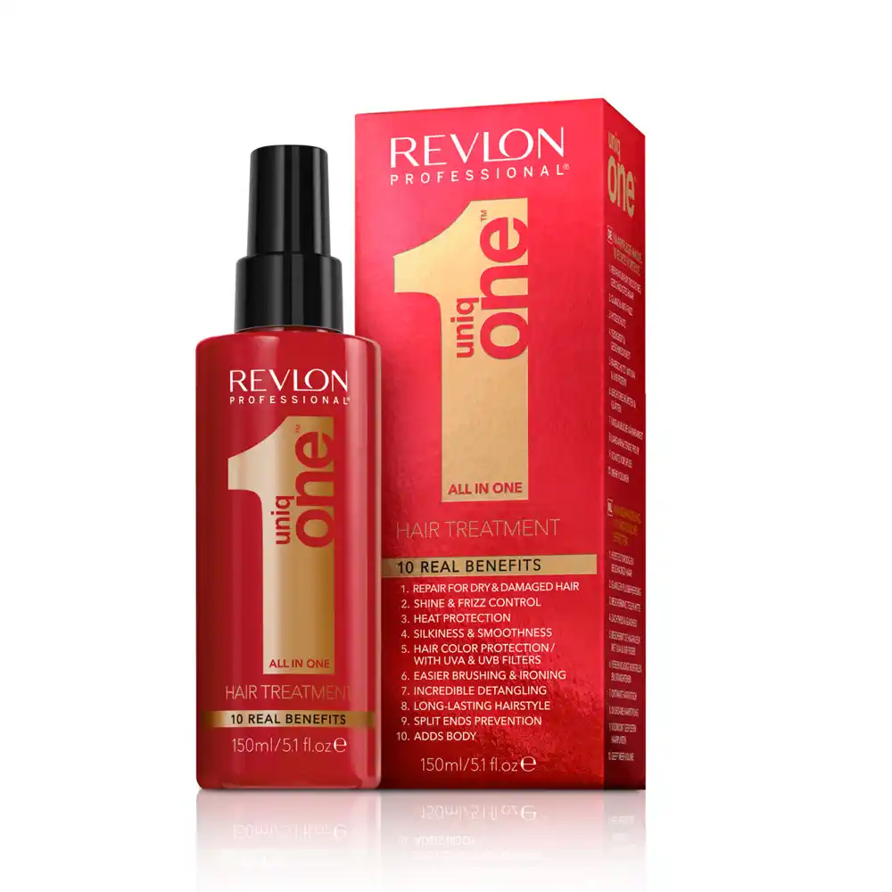 اسپری مو یونیک وان رولون حرفه‌ای Revlon Professional UniqOne 10 in 1 Hair Treatment Spray 150ml لیو این دشارشه ۱۰ کاره برای همه انواع مو