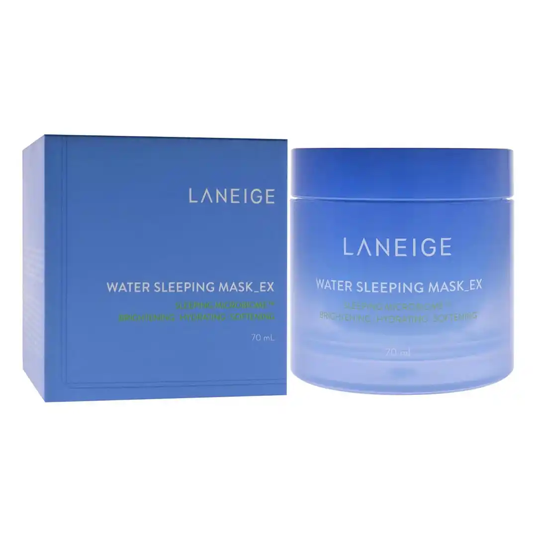 ماسک خواب آبرسان لانیژ Laneige Water Sleeping Mask EX با ۳ نوع هیالورونیک اسید، نیاسینامید و فناوری Moisture Wrap برای آبرسانی عمیق و روشنی پوست در طول شب