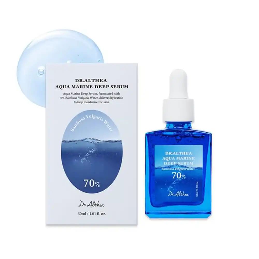 سرم آبرسان آکوا مارین دکتر آلتیا Dr. Althea Aqua Marine Deep Serum با آب بامبو و هیالورونیک اسید برای آبرسانی عمیق پوست