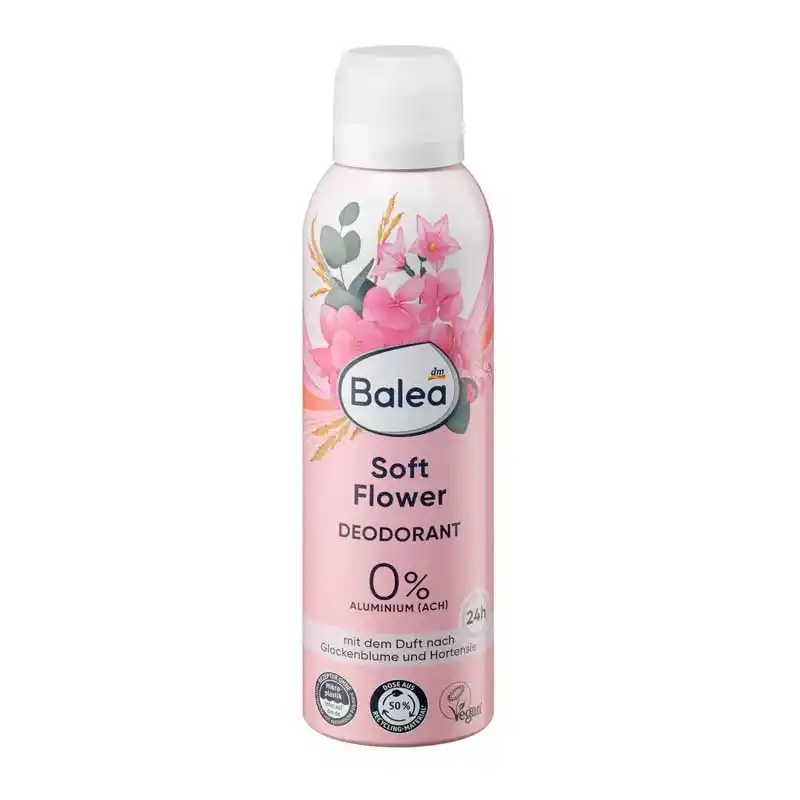اسپری دئودورانت بدون آلومینیوم باله آ Balea رایحه Soft Flower حجم ۲۰۰ میلی‌لیتر مناسب پوست حساس