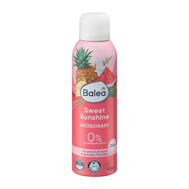 اسپری دئودورانت بدون آلومینیوم باله آ Balea رایحه Sweet Sunshine حجم ۲۰۰ میلی‌لیتر با رایحه شیرین و میوه‌ای