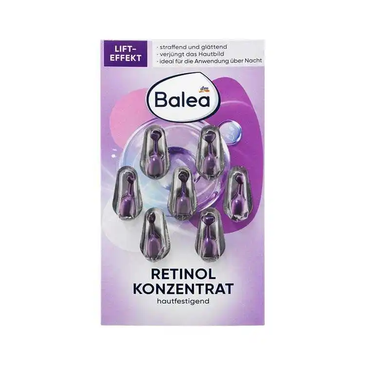 کپسول کنسانتره ضد چروک باله‌آ Balea Retinol Capsule حاوی رتینول و باکوچیول،۷ عدد، ساخت آلمان