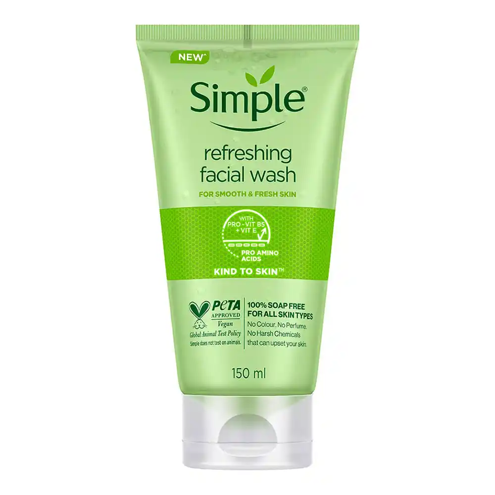ژل شستشوی صورت انواع پوست سیمپلsimple kind to skin refreshing facial