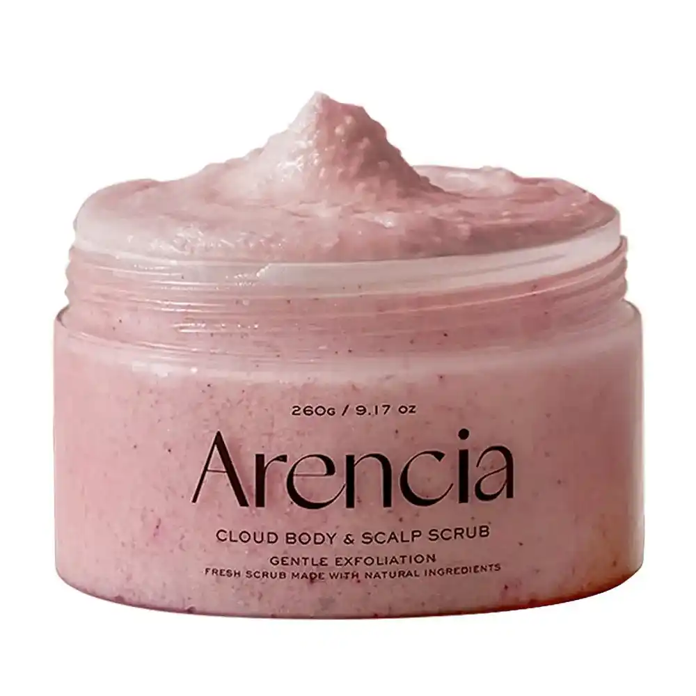 اسکراب کف سر و بدن آرنسیا صورتی Arencia Fresh Cloud Sea Salt Body Scalp Scrub Pink