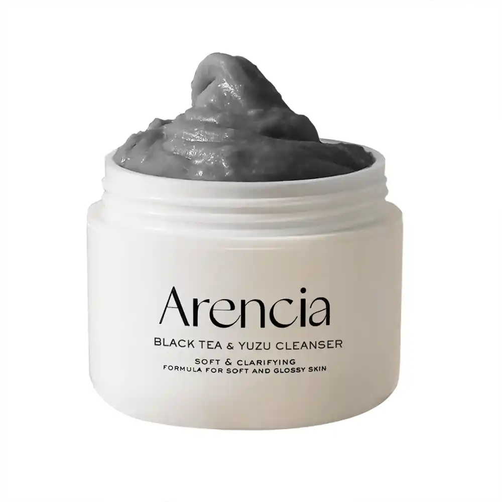 پاک کننده عمقی چای سیاه آرنسیا Arencia Black Tea Rice Mochi Cleanser | پاک‌کننده عمیق منافذ، روشن‌کننده و متعادل‌کننده pH پوست