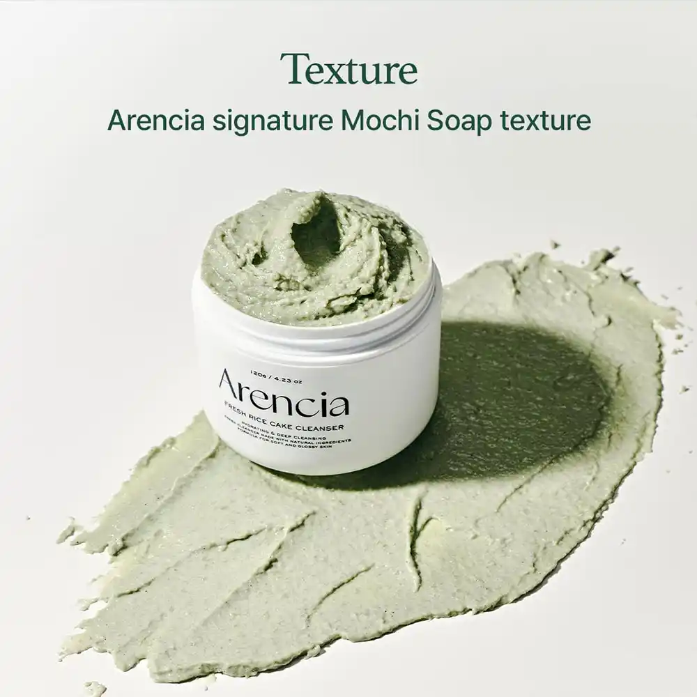 پاک کننده عمقی موچی برنج و چای سبز آرنسیا Arencia Rice Mochi Green Tea Cleanser | پاکسازی منافذ، کنترل چربی و ضد جوش پوست