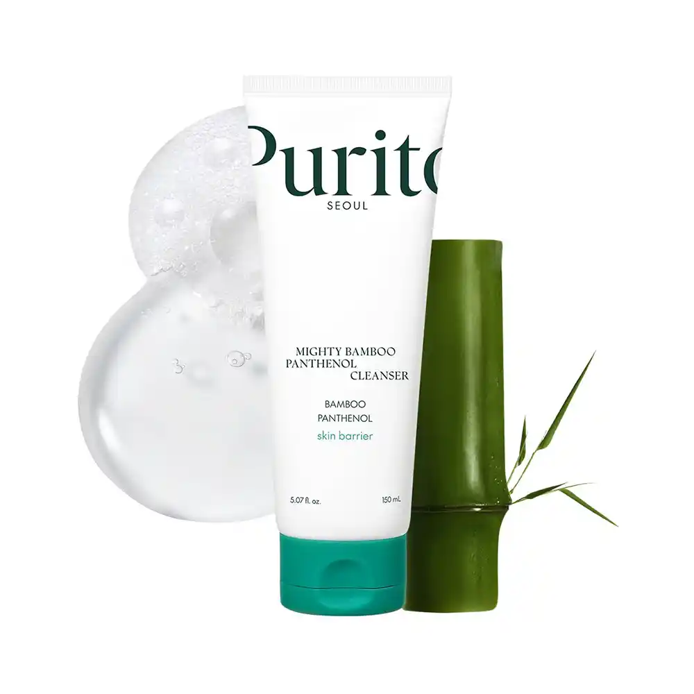 ژل شوینده بامبو و پنتنول پیوریتو PURITO Mighty Bamboo Panthenol Cleanser | پاکسازی ملایم، آبرسان و تقویت‌کننده سد دفاعی پوست