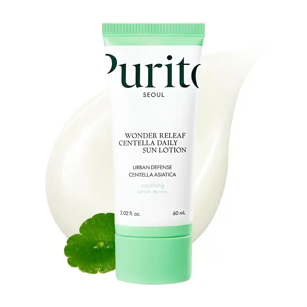 ضد آفتاب سنتلا پیوریتو PURITO Wonder Releaf Centella Daily Sun Lotion SPF50+ PA++++ | مرطوب‌کننده، تسکین‌دهنده و بدون سفیدک
