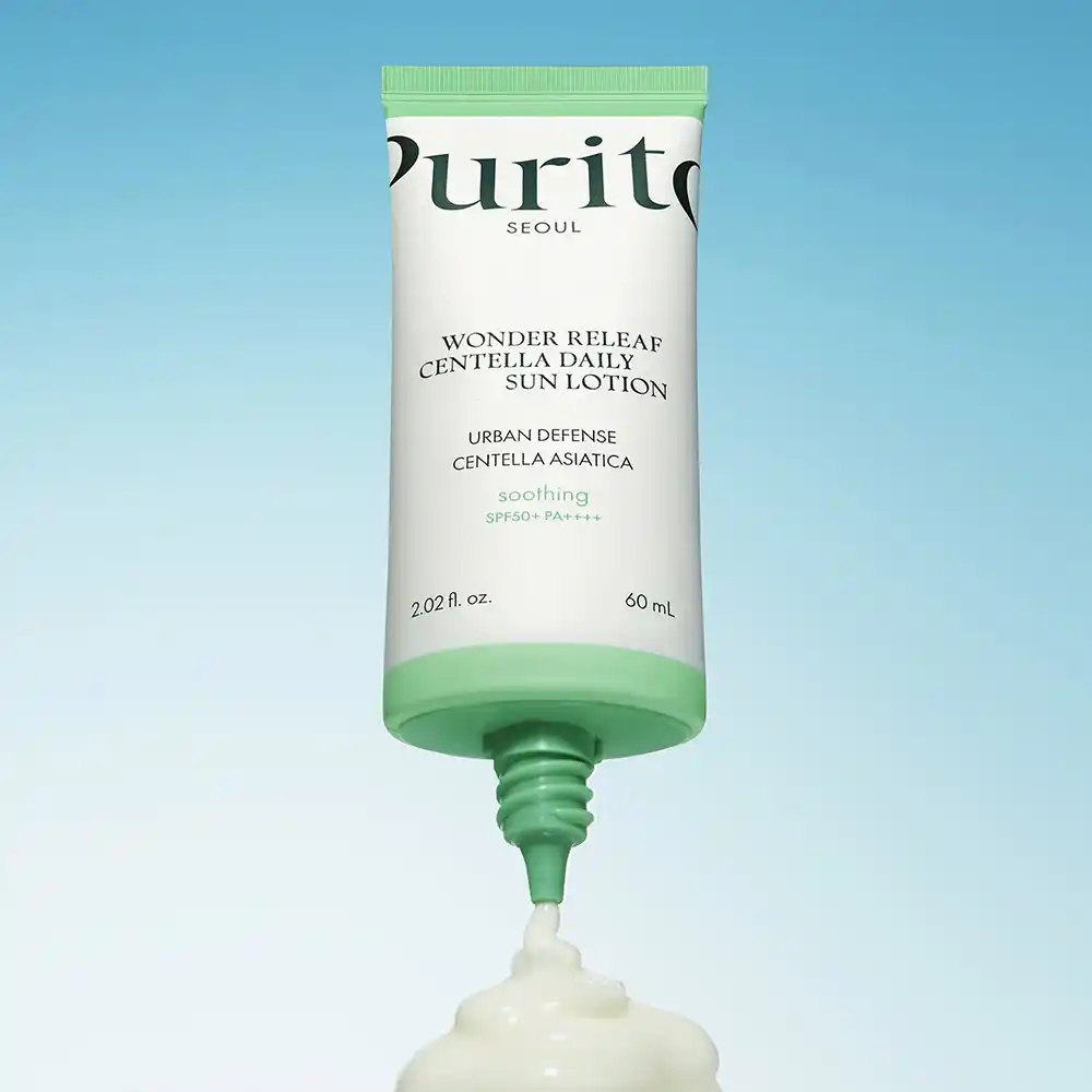 ضد آفتاب سنتلا پیوریتو PURITO Wonder Releaf Centella Daily Sun Lotion SPF50+ PA++++ | مرطوب‌کننده، تسکین‌دهنده و بدون سفیدک