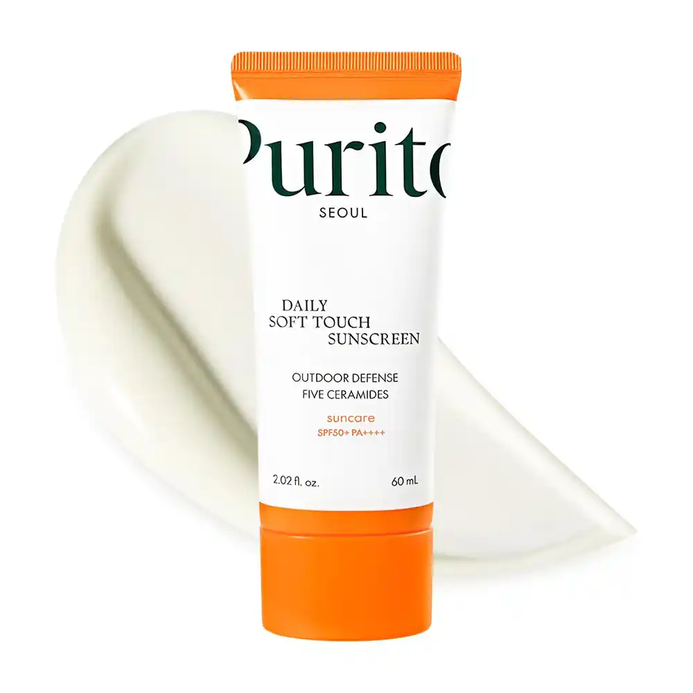 ضد آفتاب آبرسان روزانه پیوریتو PURITO Daily Soft Touch Sunscreen SPF50+ PA++++ | آبرسان، مقاوم در برابر آب و مناسب پوست حساس
