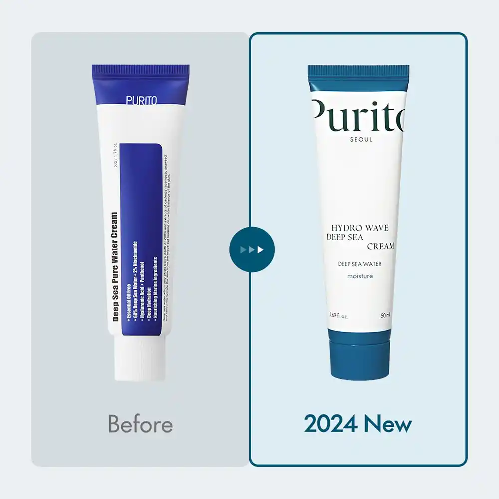 کرم آبرسان و مرطوب کننده آب دریا پیوریتو PURITO Hydro Wave Deep Sea Cream | آبرسان عمیق و مناسب پوست دهیدراته