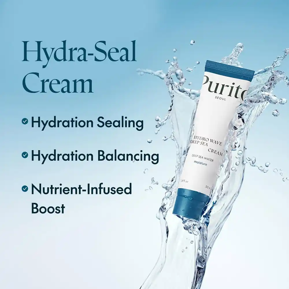 کرم آبرسان و مرطوب کننده آب دریا پیوریتو PURITO Hydro Wave Deep Sea Cream | آبرسان عمیق و مناسب پوست دهیدراته